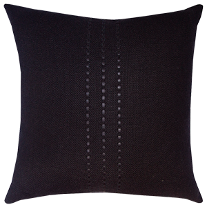 Cape Cushion with Leather Detail - Coal §