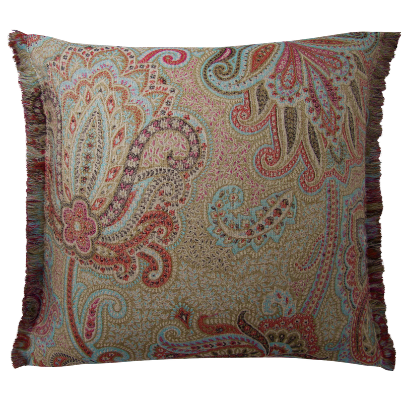 Dragonfly Cushion with Fringe - Sapphire §