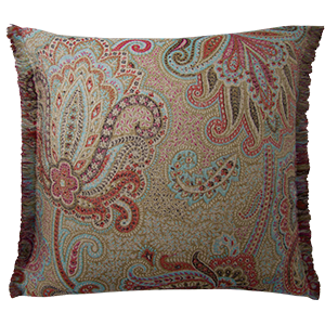 Dragonfly Cushion with Fringe - Sapphire §