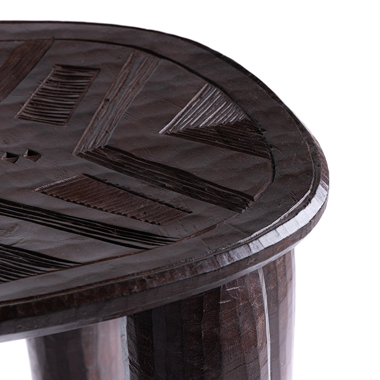 African Engraved Table XL No. 16 - Dark Brown