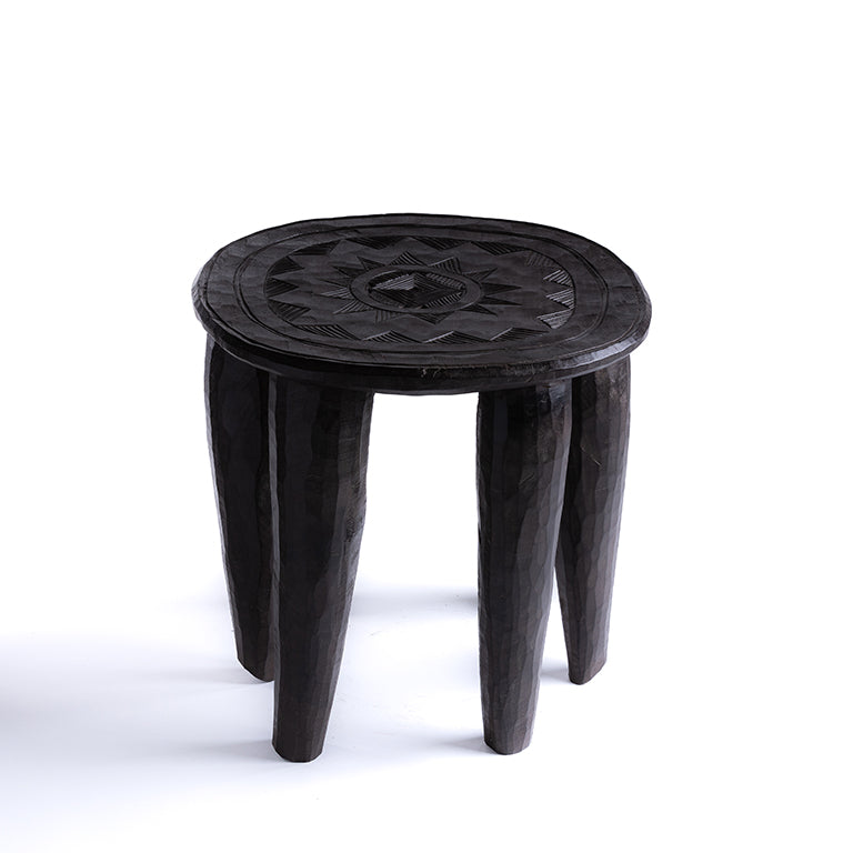 African Engraved Table XL No. 17 - Dark Brown