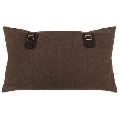 Autumn Cushion with Buckle Detail - Pecan