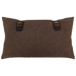 Autumn Cushion with Buckle Detail - Pecan