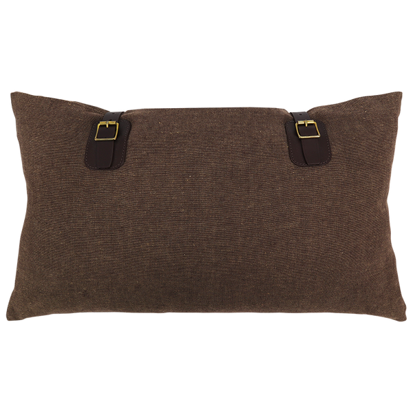 Autumn Cushion with Buckle Detail - Pecan