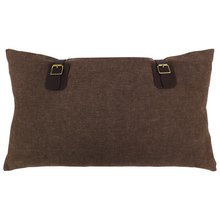 Autumn Cushion with Buckle Detail - Pecan