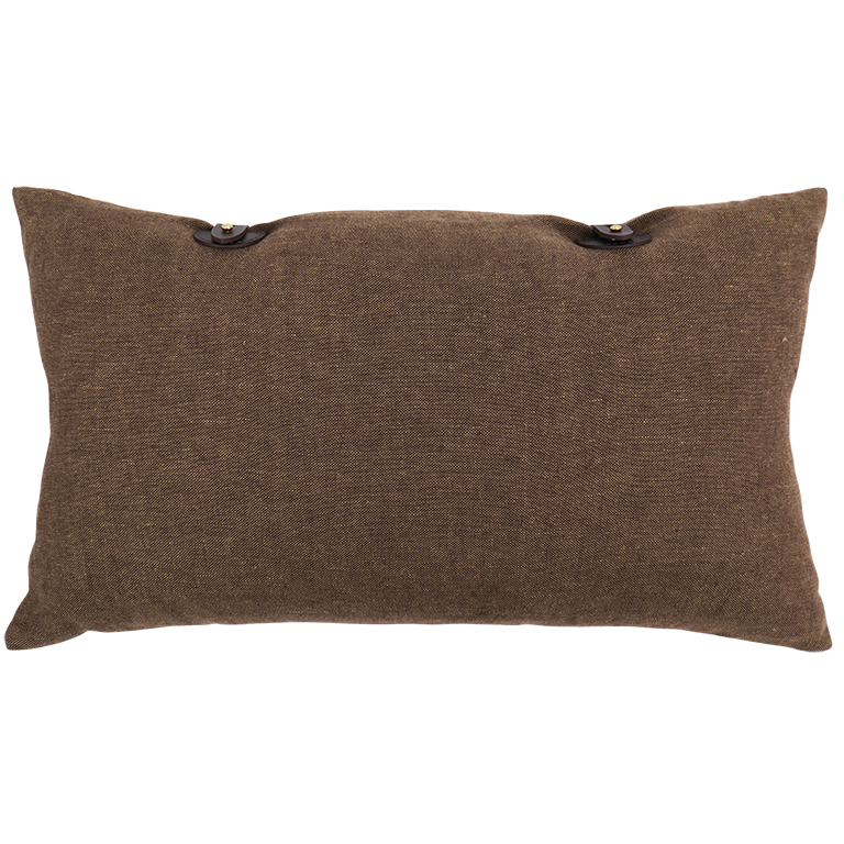 Autumn Cushion with Buckle Detail - Pecan