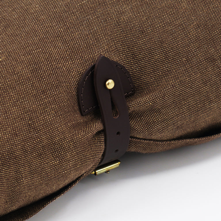 Autumn Cushion with Buckle Detail - Pecan