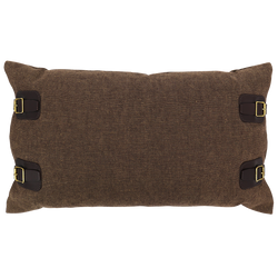 Autumn Cushion with Four Buckle Detail - Pecan