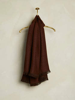 Baby Alpaca Diamond Scarf - Maroon