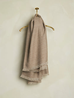 Baby Alpaca Diamond Scarf - Taupe