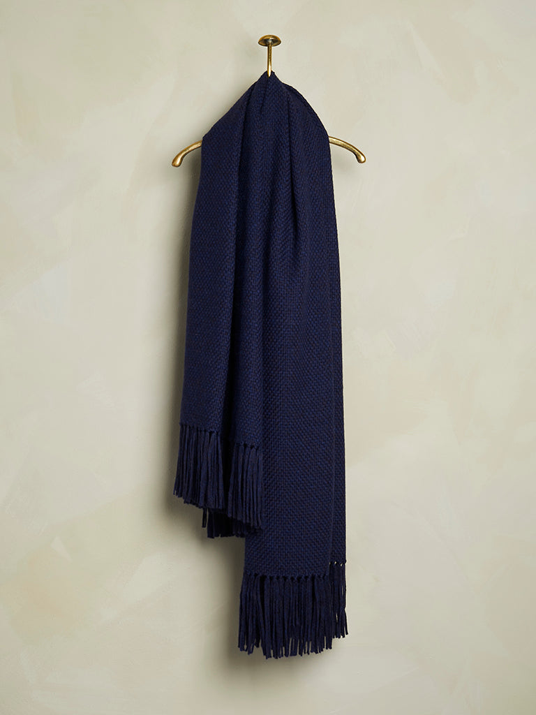 Baby Alpaca Throw - Cobalt