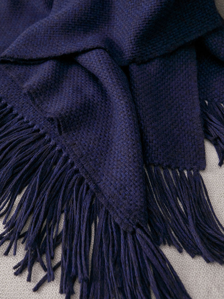 Baby Alpaca Throw - Cobalt