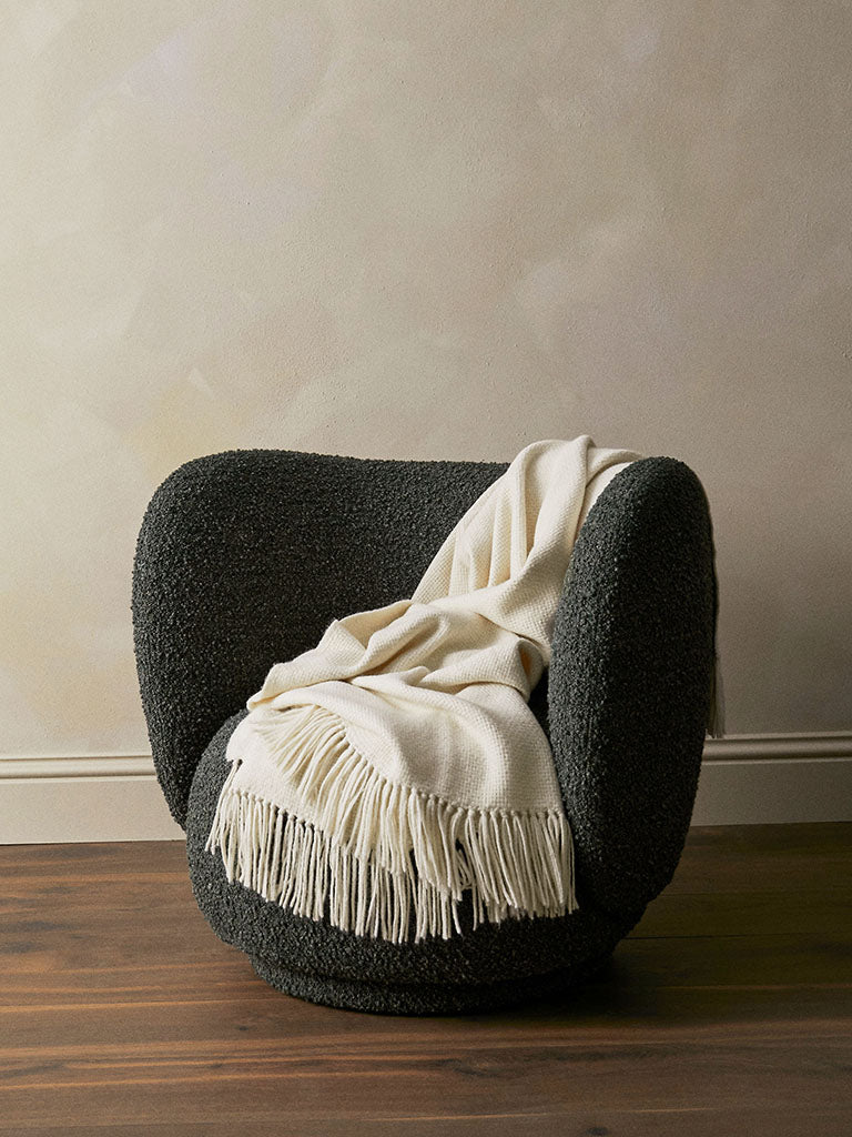 Baby Alpaca Throw - Cream