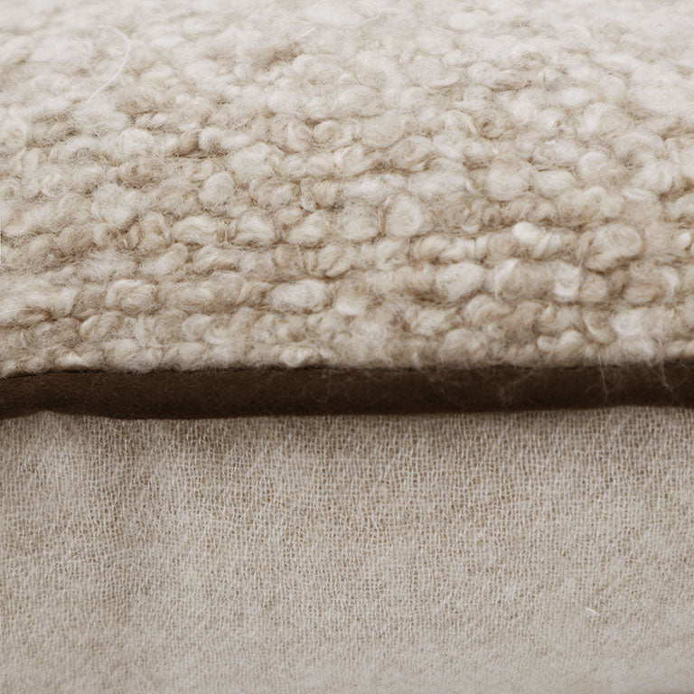 Boucle Cashmere Cushion - Stone