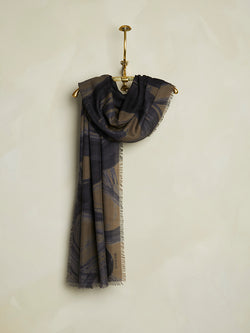 Calligraphy Cashmere Scarf - Ink