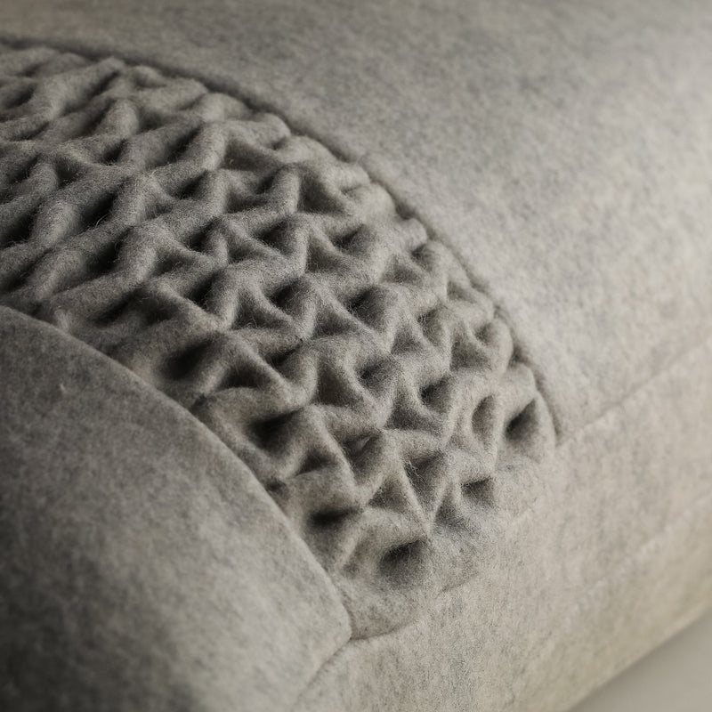 Cashmere Cushion with Hand Smocked Detail