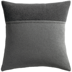 Cashmere Wool Twill Cushion with Alpaca Panel - Dark Grey §