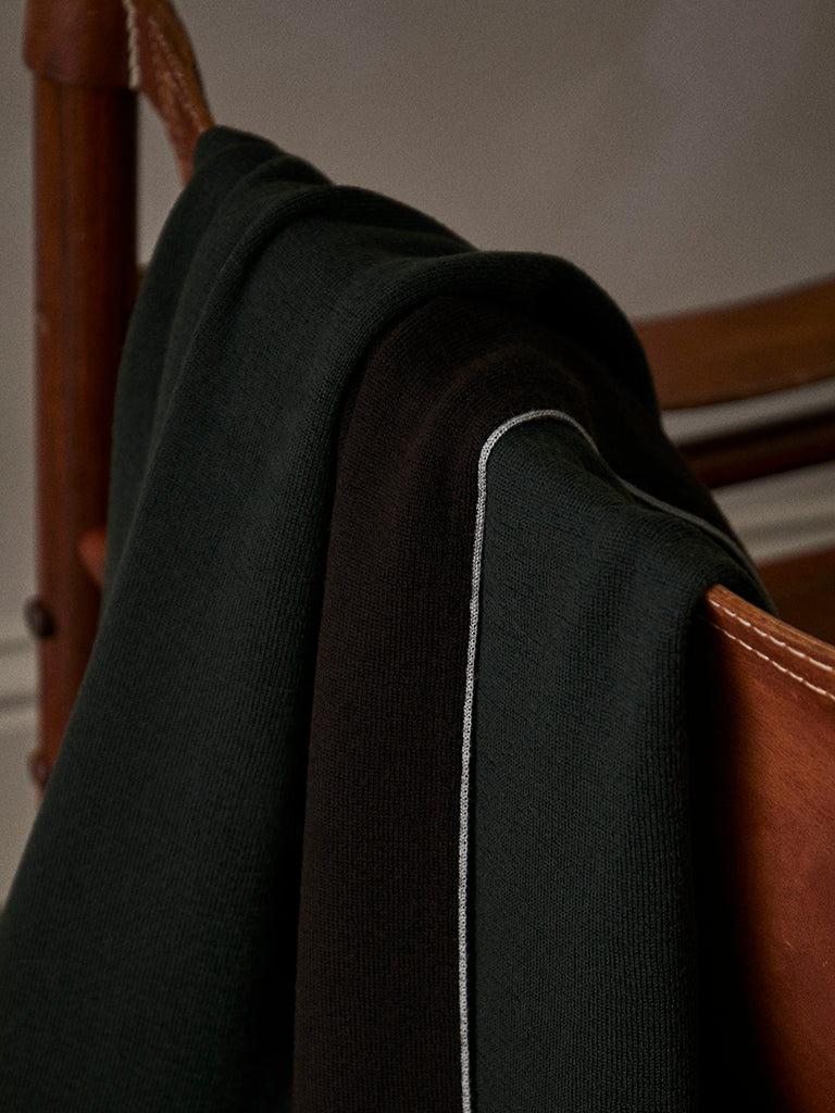 Classic Merino Wool Throw - Racing Green