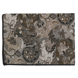 Elizabeth Paisley Throw with Leather Trim - Partridge