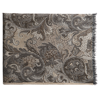 Elizabeth Throw with Fringe & Suede Edge - Cygnet
