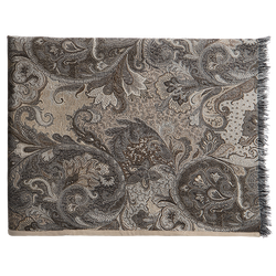 Elizabeth Throw with Fringe & Suede Edge - Cygnet