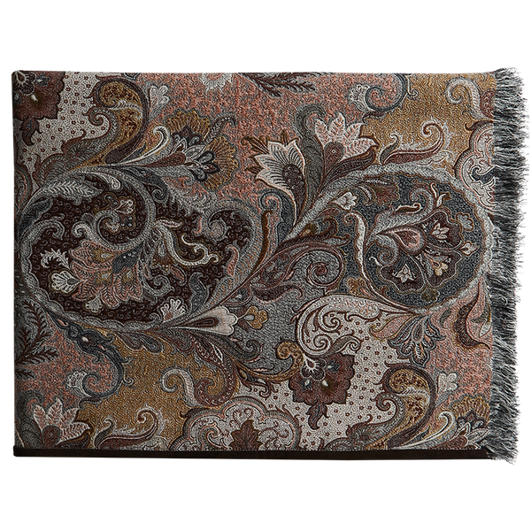 Elizabeth Throw with Fringe & Suede Edge - Pheasant