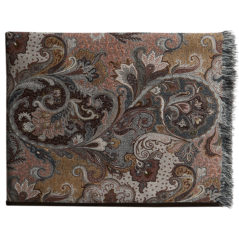 Elizabeth Throw with Fringe & Suede Edge - Pheasant