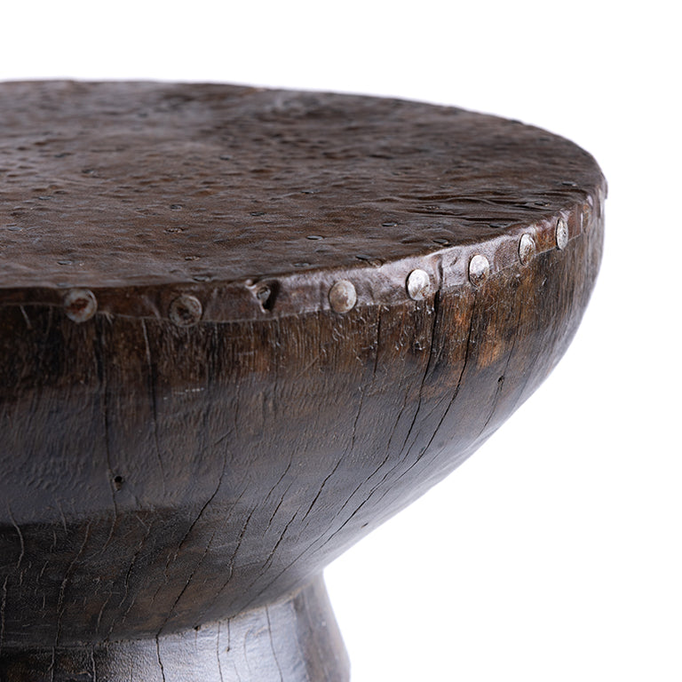 Engraved Mortar with Beaten Top No.29 - Brown