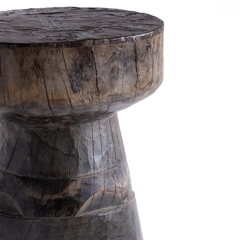 Engraved Mortar with Beaten Top No.31 - Brown