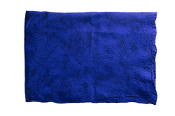 Felted Wool Throw - Sky and Black