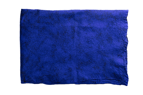 Felted Wool Throw - Sky and Black