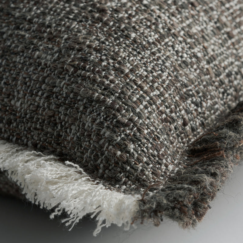 Flint Cushion with Fringe - Earth