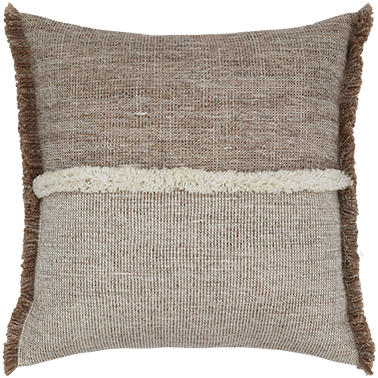Forage Cloth Cushion with Fringing - Wren