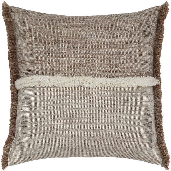 Forage Cloth Cushion with Fringing - Wren