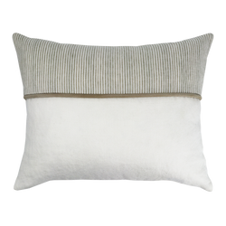 Hunter Cushion with Suede Detail - Flax