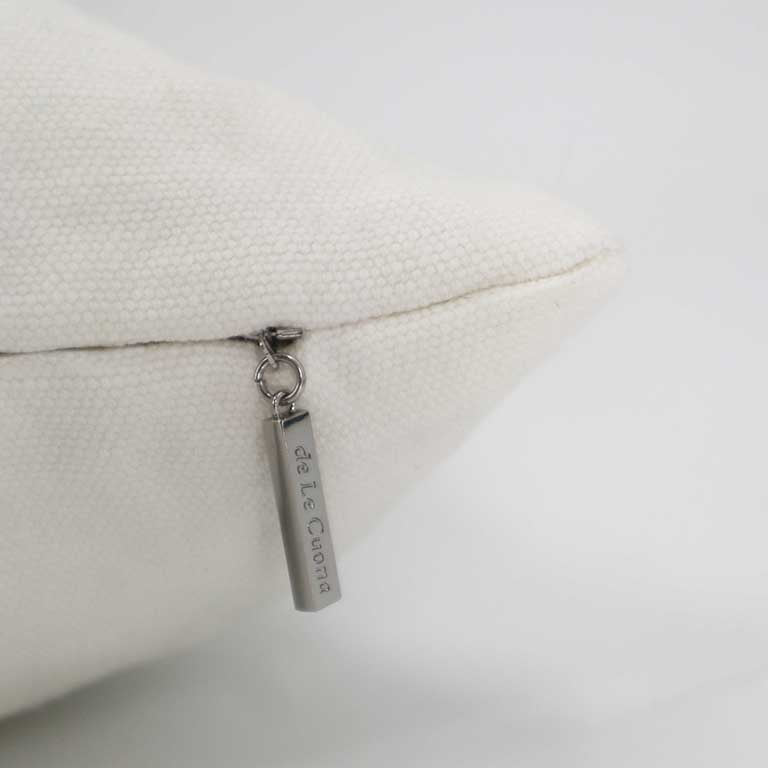 Hunter Cushion with Suede Detail - Flax