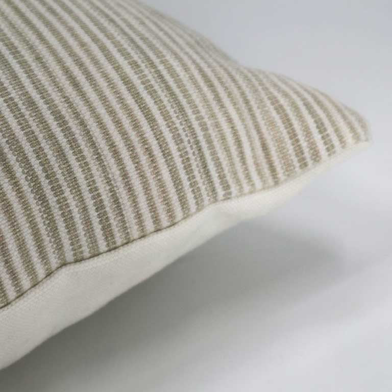 Hunter Cushion with Suede Detail - Flax