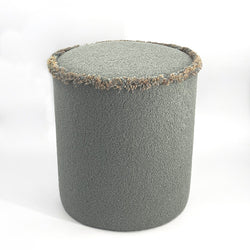 Island Felt Pill Stool Rogue Fringe Detail - Lichen