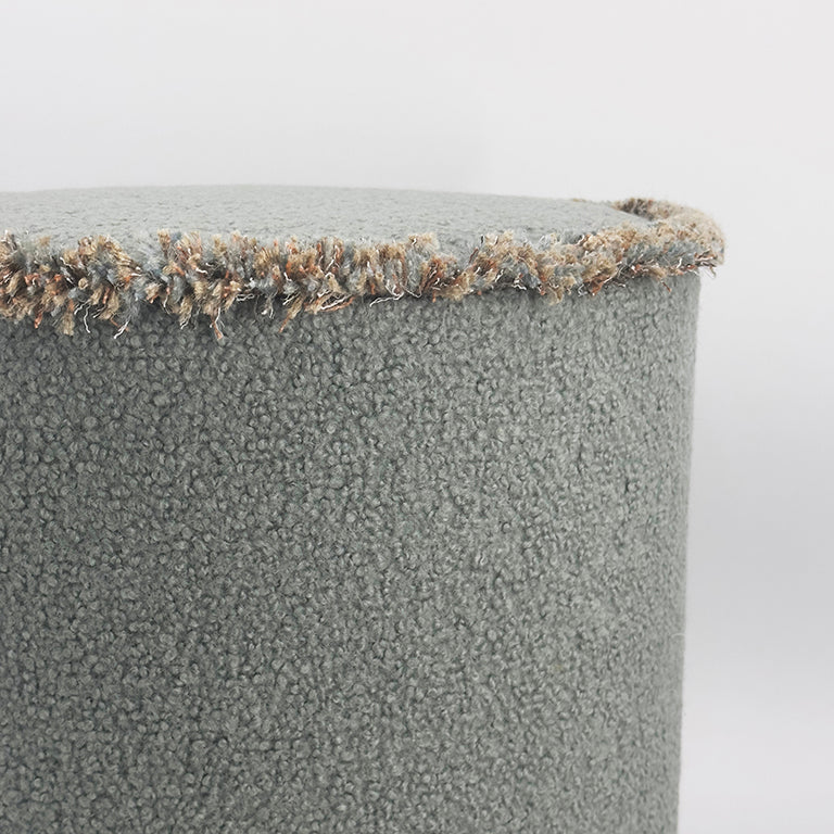 Island Felt Pill Stool Rogue Fringe Detail - Lichen