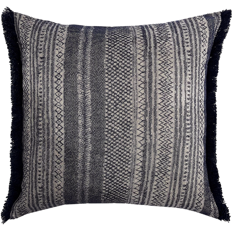 Kalahari Cushion with Fringe Detail - Wildebeest