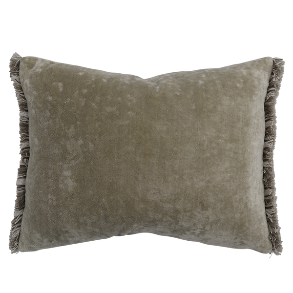 La Boheme Cushion with Fringing - Turtledove