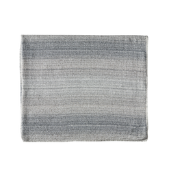 Linen Boucle Throw with Trim - Charcoal §