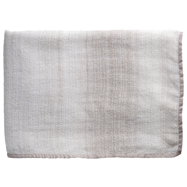 Linen Boucle Throw with Trim - Mist §