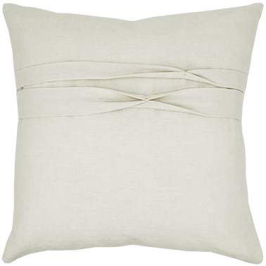 Lotus Cushion with Box Pleat Detail - Rice Paper