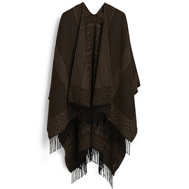 Rambler Llama Poncho - Chestnut