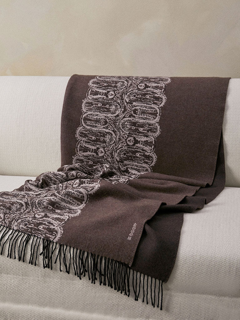 Samurai River Wool Throw - Truffle