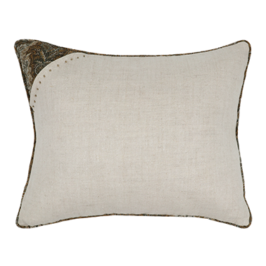 Seed Linen Cushion with Embroidery Detail - Poppy