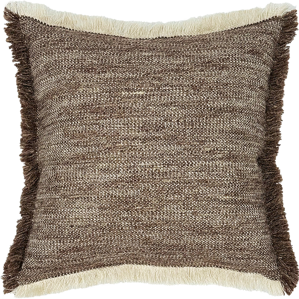 Tatami Cushion with Fringe - Pickle