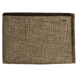 Tribal Linen Throw with Wool Binding - Silt