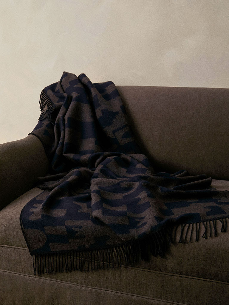 Village Wool Throw - Midnight